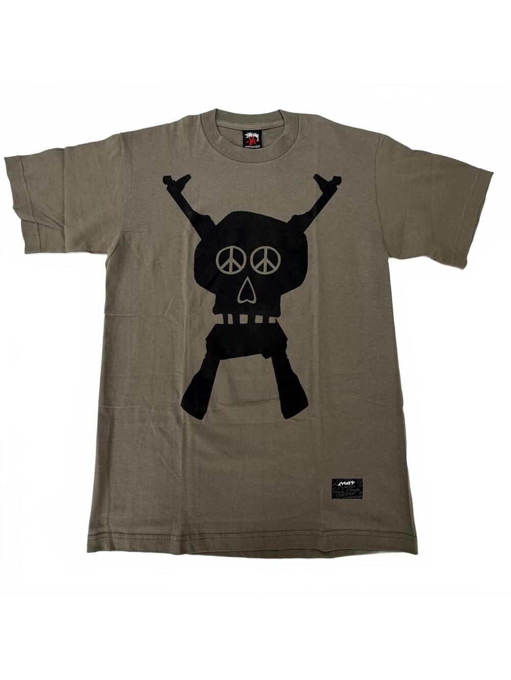 Vintage Stussy Skull Peace Eyes Graphic Tee MediumN